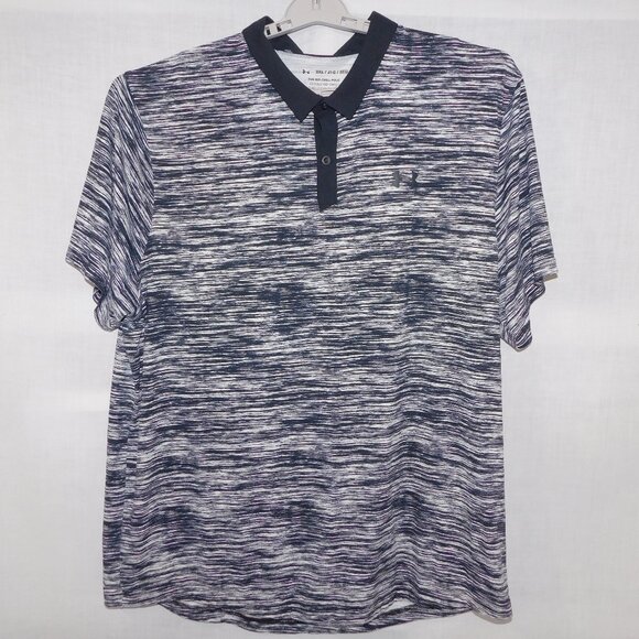 Under Armour Iso-Chill Mens 3XL Black White Cooling Loose Golf Polo Shirt - Picture 1 of 9